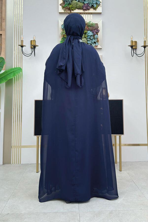 TAŞ İŞLEMELİ PELERİN TAKIM LACİVERT 