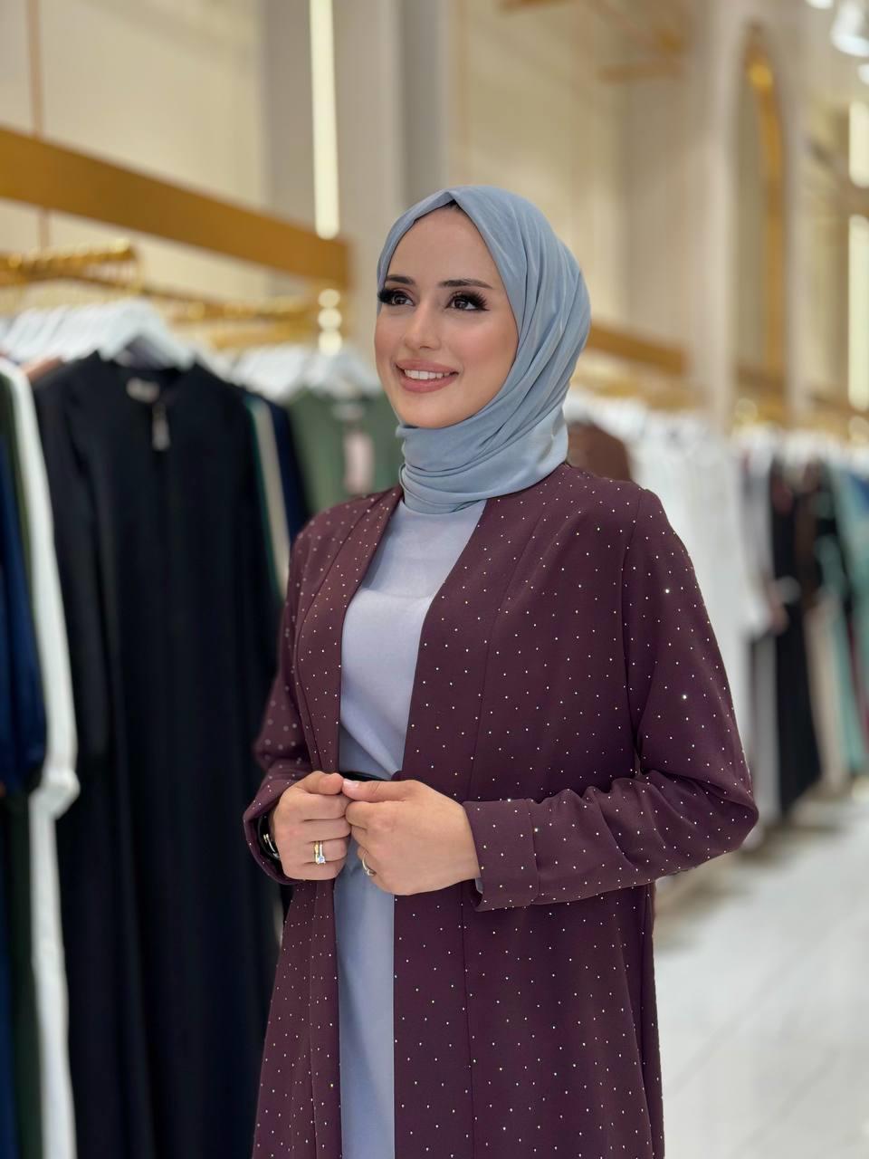 Taşlı Abiye Takim Bordo 