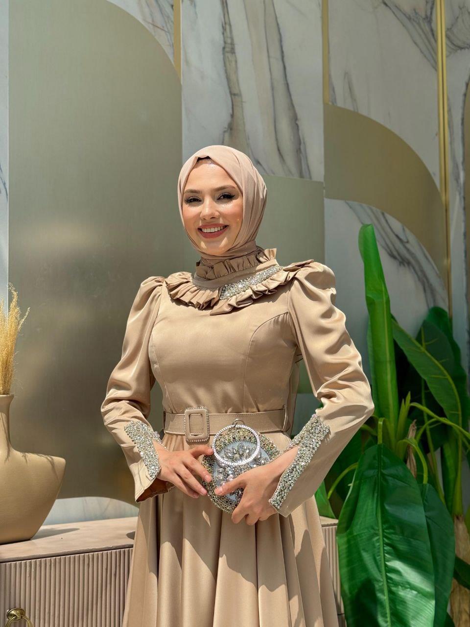 Taşlı Saten Abiye Taş 