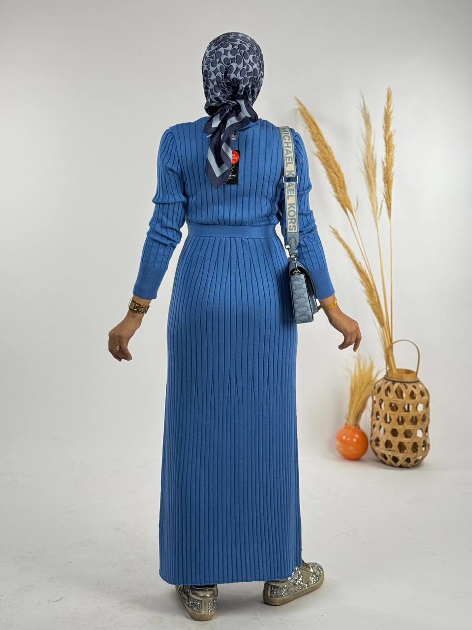 Triko Elbise İndigo