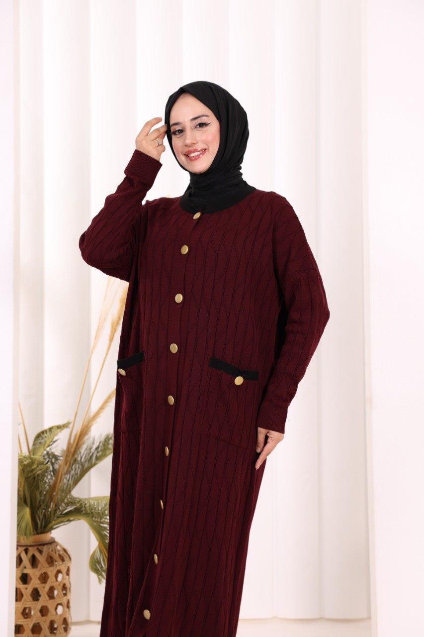 Triko Hırka Mürdüm 