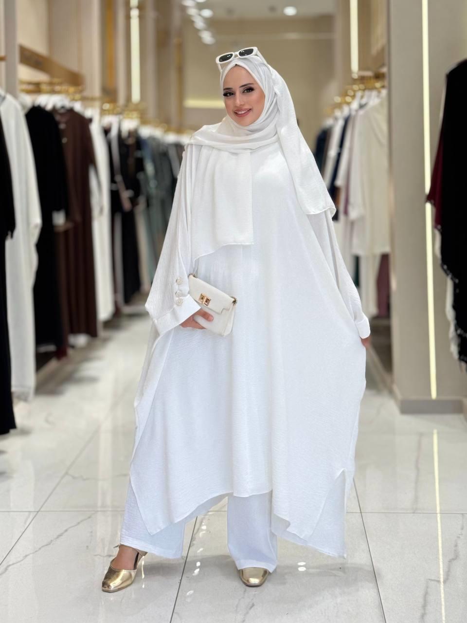 Tunik Pantolon İkili Takim Ekru