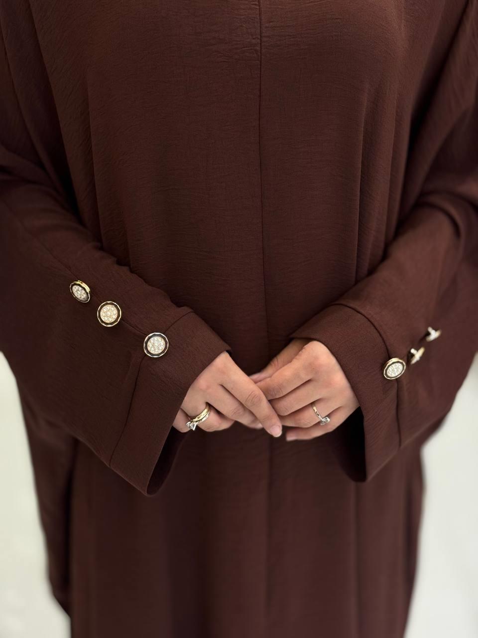 Tunik Pantolon İkili Takim Kahverengi