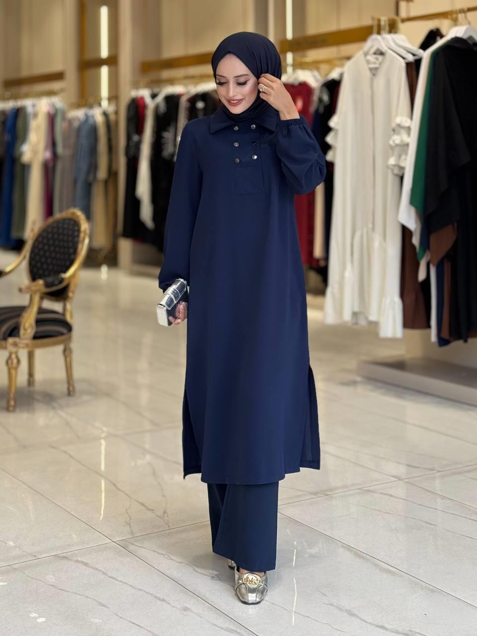 Tunik Pantolon İkili Takim Lacivert 