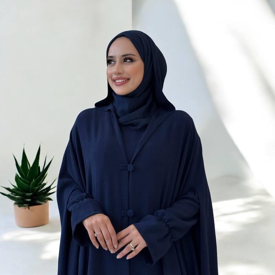 Tunik, Pantolon ve Abaya Üçlü Takım Lacivert