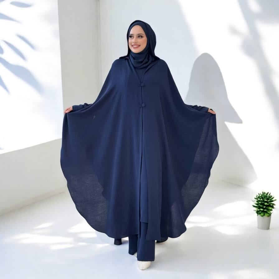 Tunik, Pantolon ve Abaya Üçlü Takım Lacivert