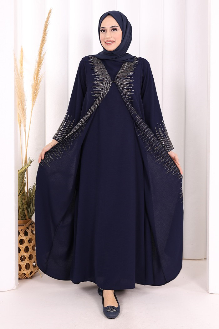 Yelekli Elbise Takım Lacivert