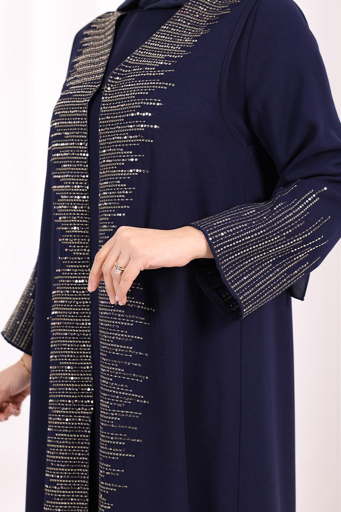 Yelekli Elbise Takım Lacivert