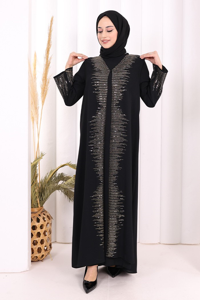 Yelekli Elbise Takım Siyah