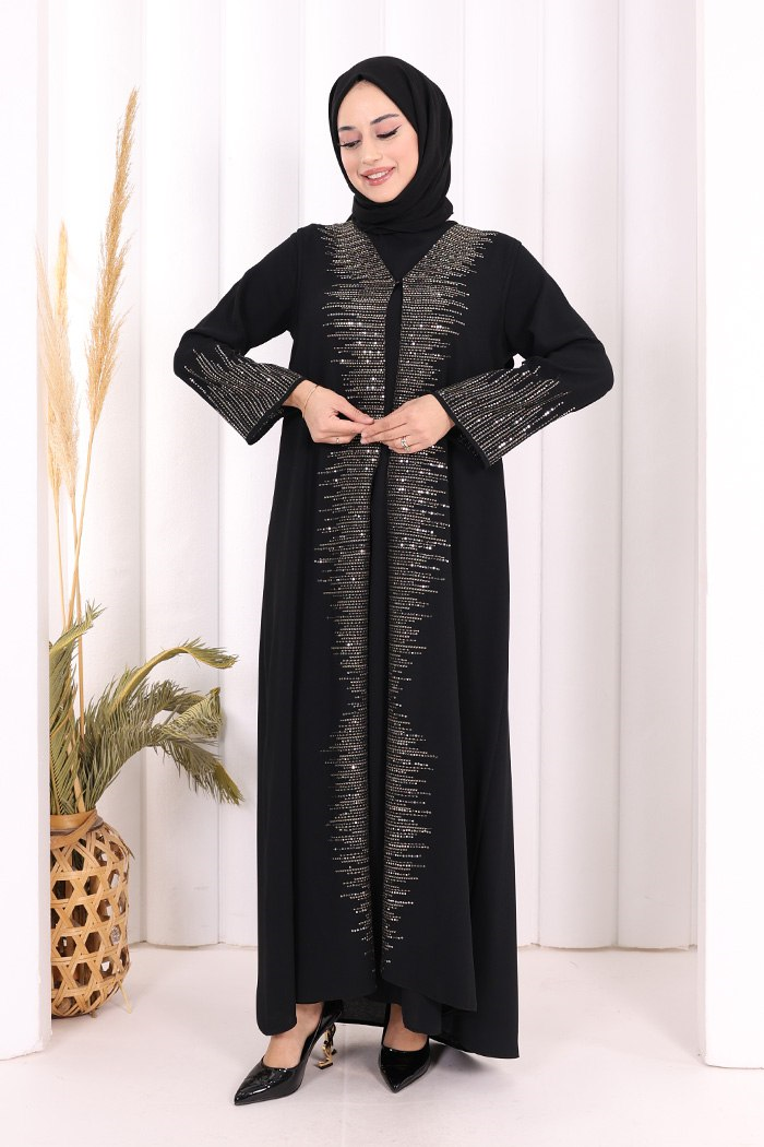 Yelekli Elbise Takım Siyah
