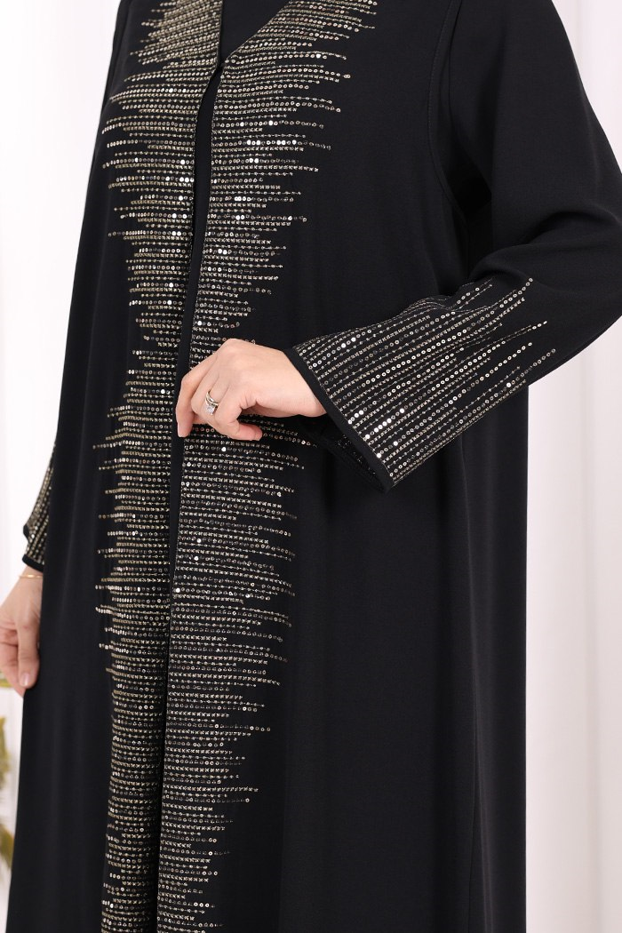 Yelekli Elbise Takım Siyah