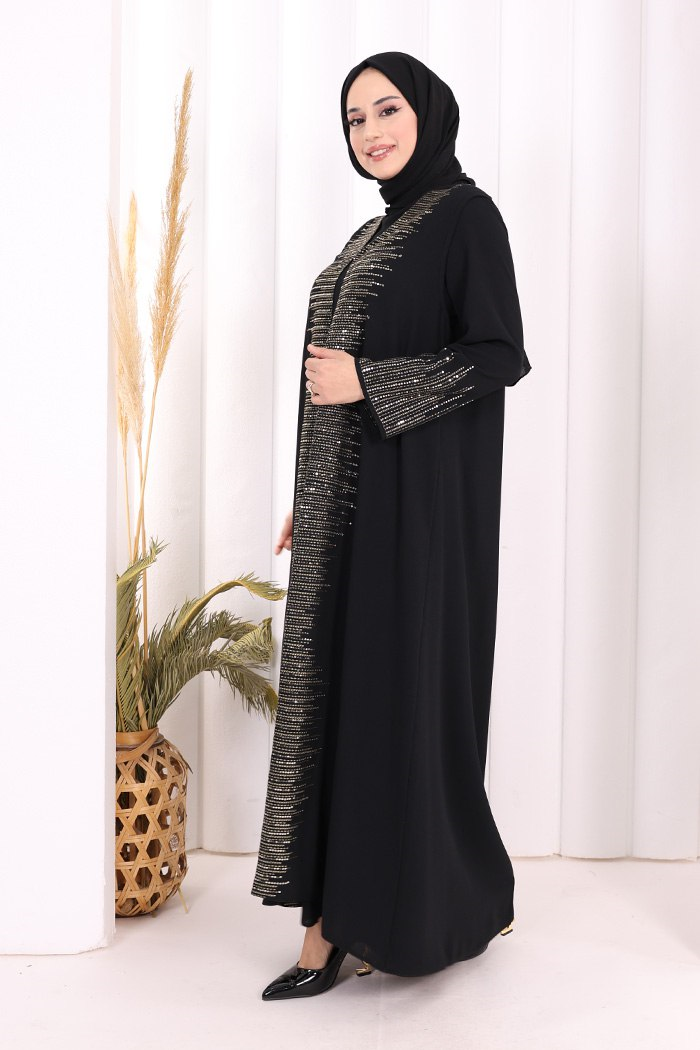 Yelekli Elbise Takım Siyah