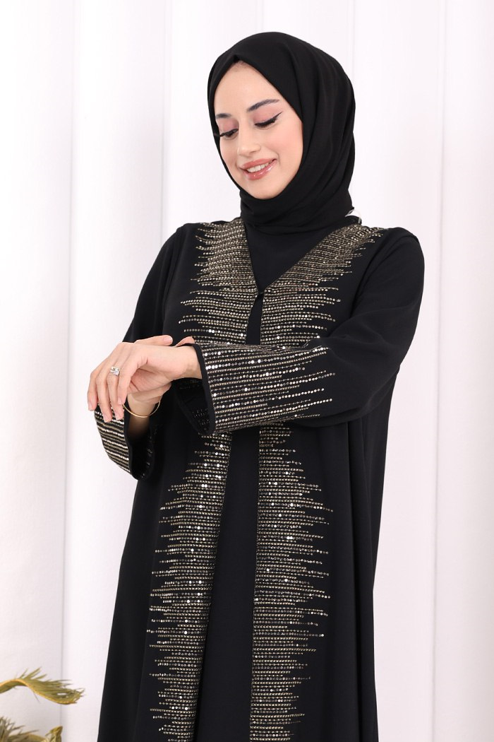 Yelekli Elbise Takım Siyah