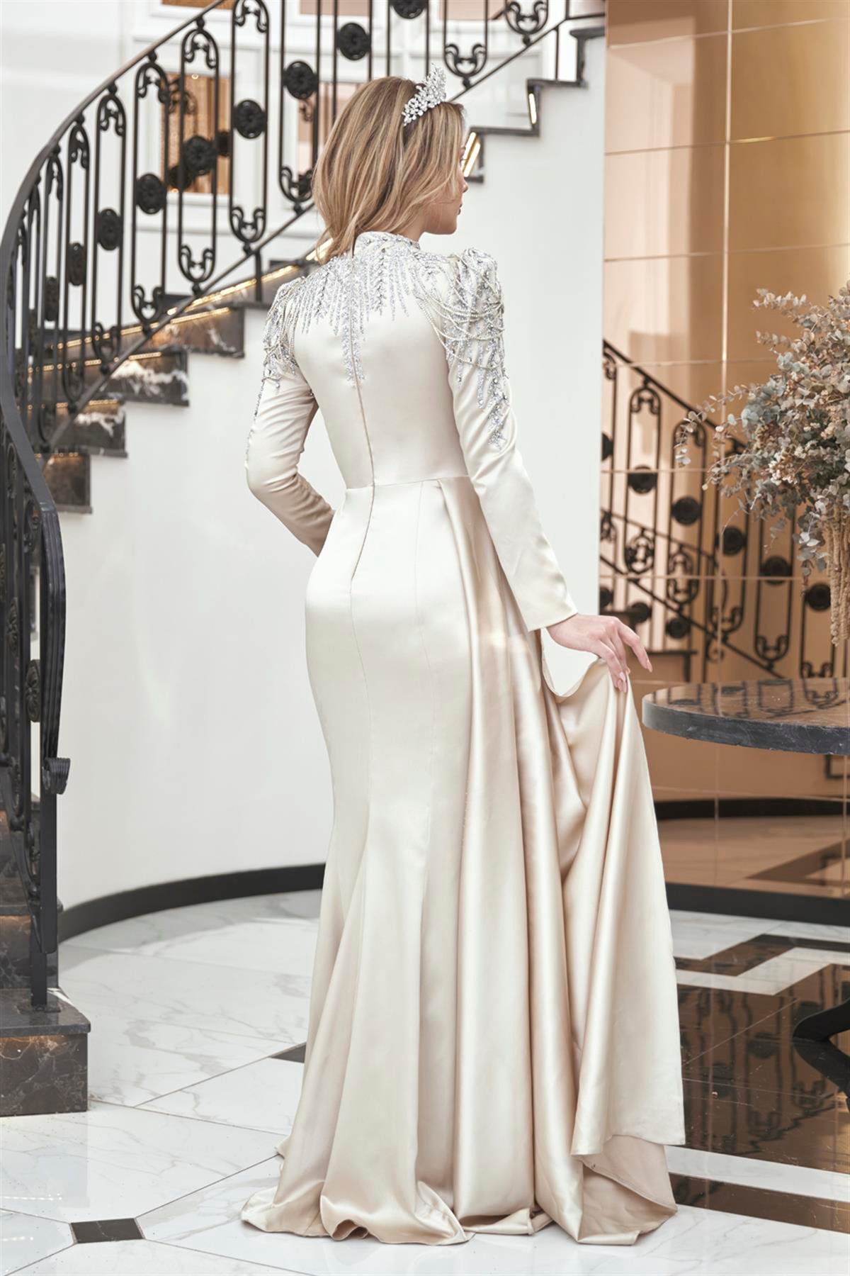 Zehra Tesettür Abiye Gold