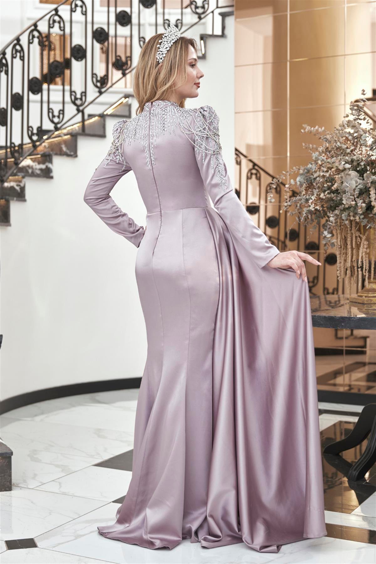 Zehra Tesettür Abiye Pudra