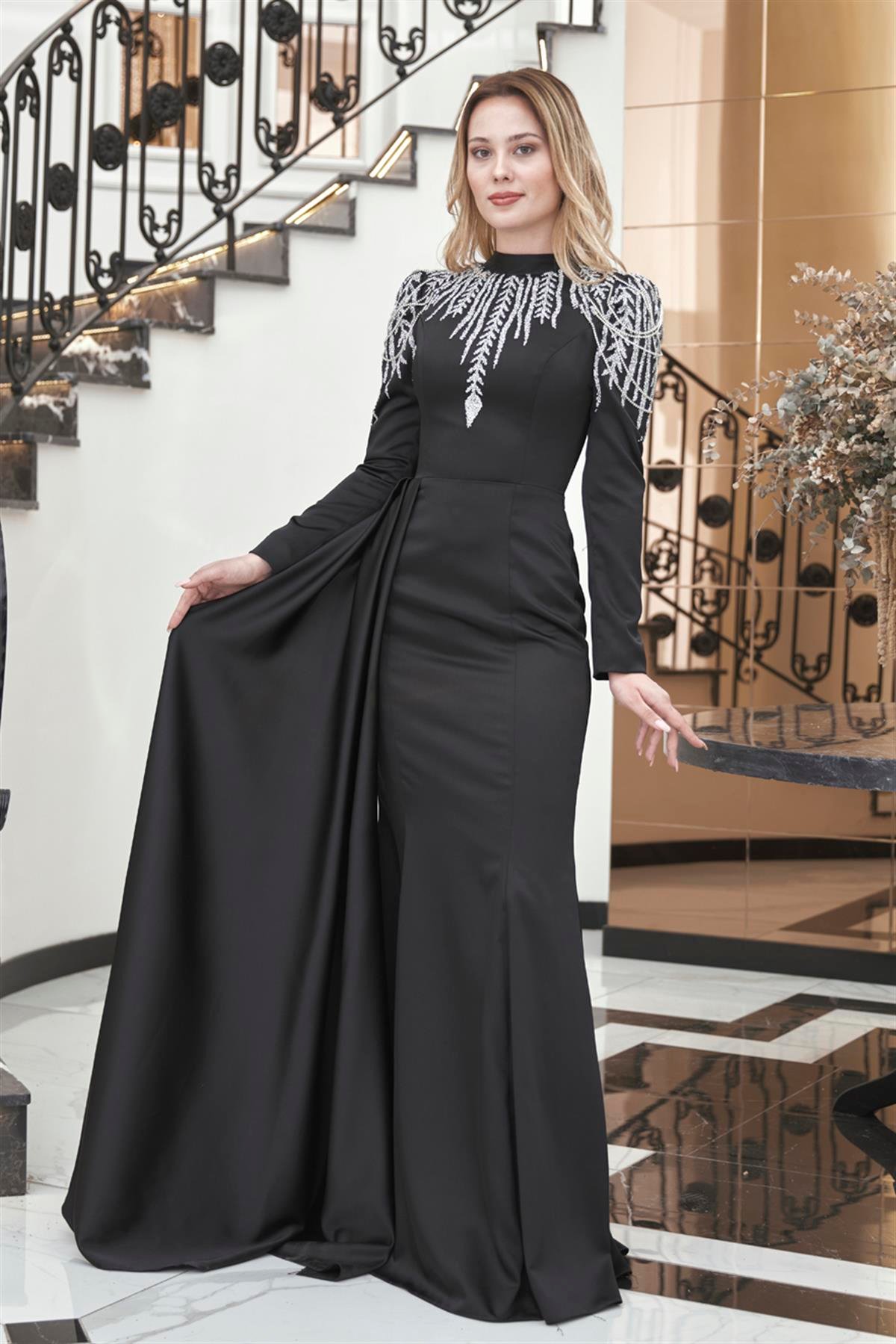 Zehra Tesettür Abiye Siyah