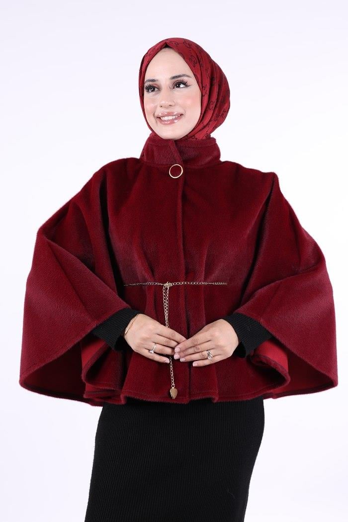 Zincir Detaylı Panco Ceket Bordo 
