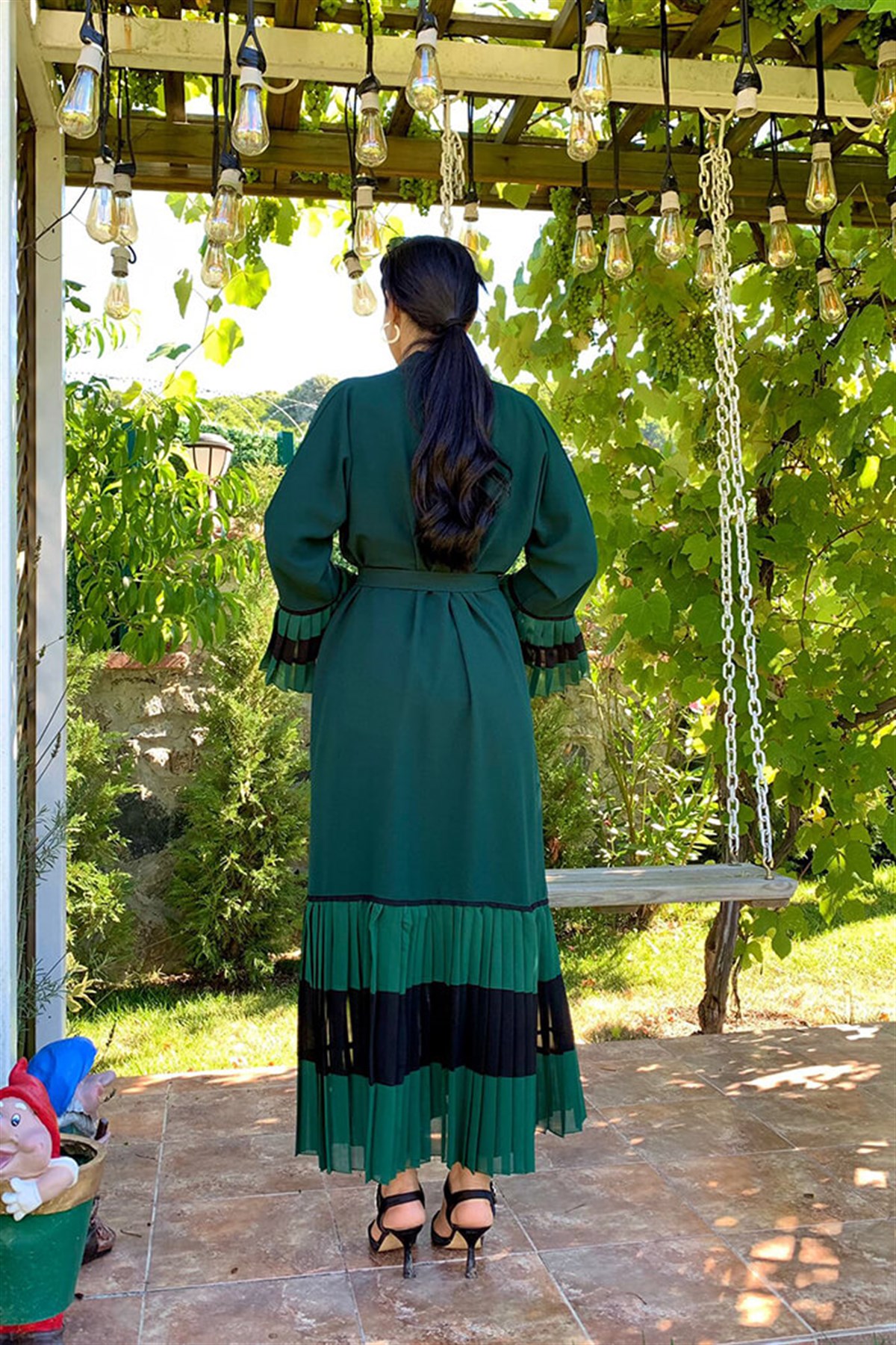 Zümrüt Abaya Takım 