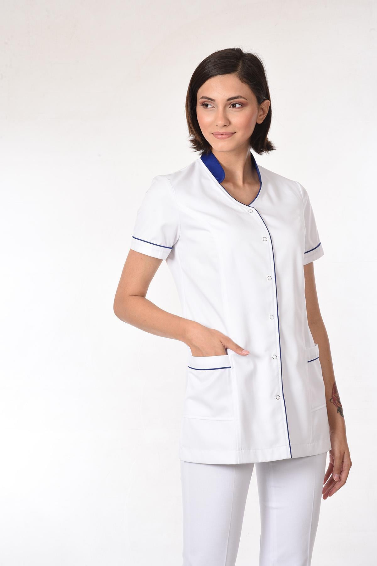 NEHİR DOKTOR ÖNLÜĞÜ ECZACI ÖNLÜĞÜ HEMŞİRE ÖNLÜĞÜ ESTETİSYEN ÖNLÜĞÜ KISA KOL KADIN ÖNLÜK
