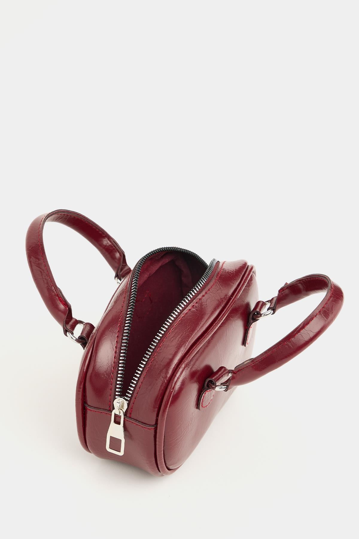 Mini Çapraz Askılı Retro Çanta Bordo
