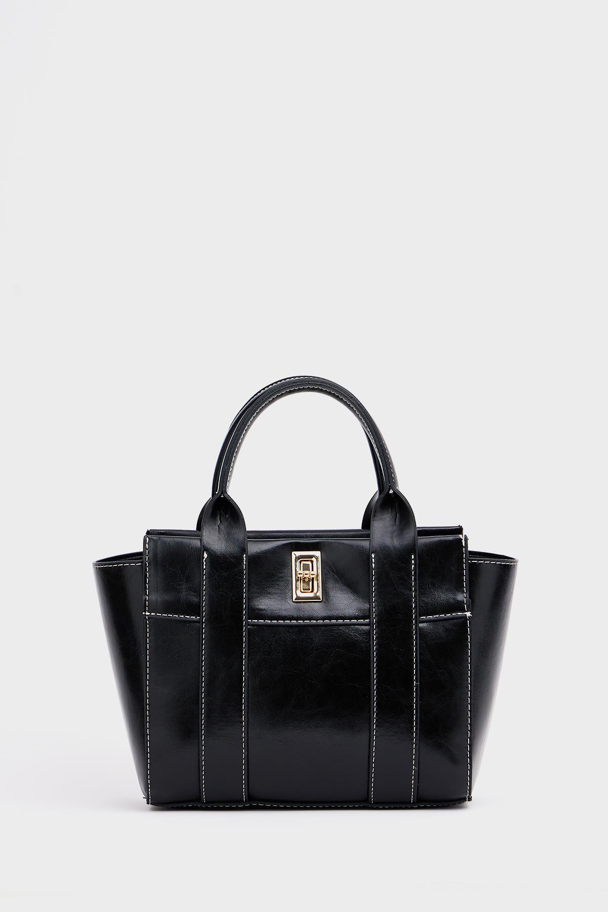 Mini Tote El ve Omuz Çantası Siyah