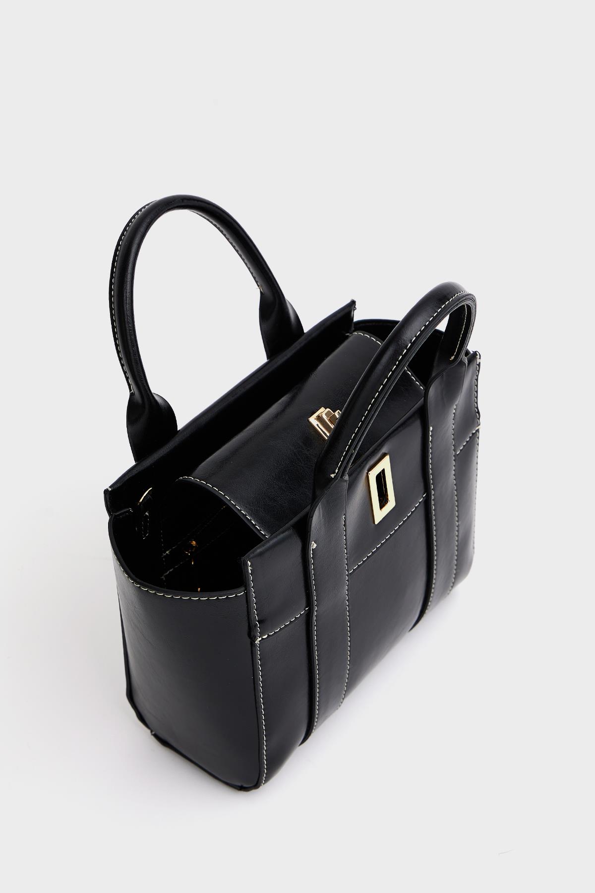 Mini Tote El ve Omuz Çantası Siyah