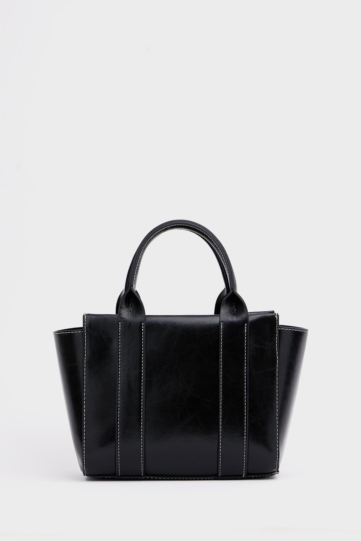 Mini Tote El ve Omuz Çantası Siyah