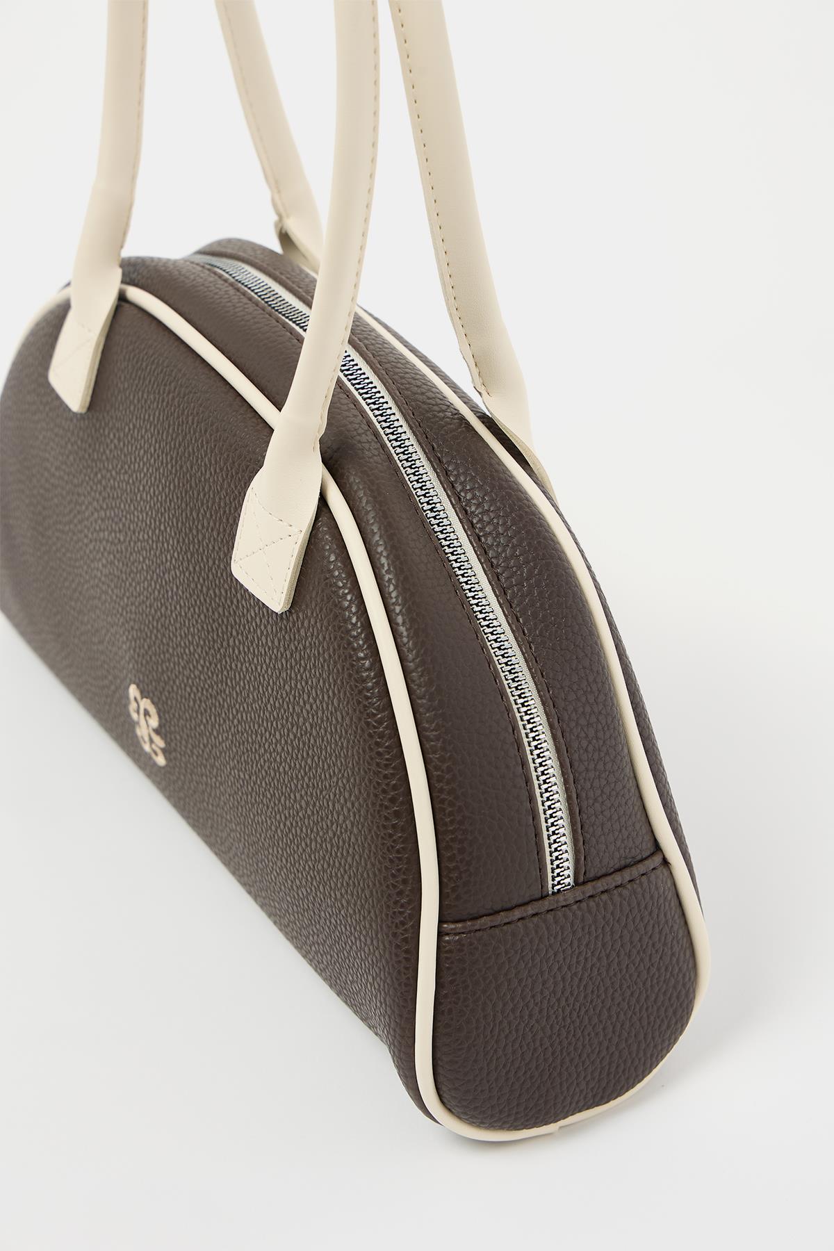 Retro El ve Omuz Çantası Kahverengi