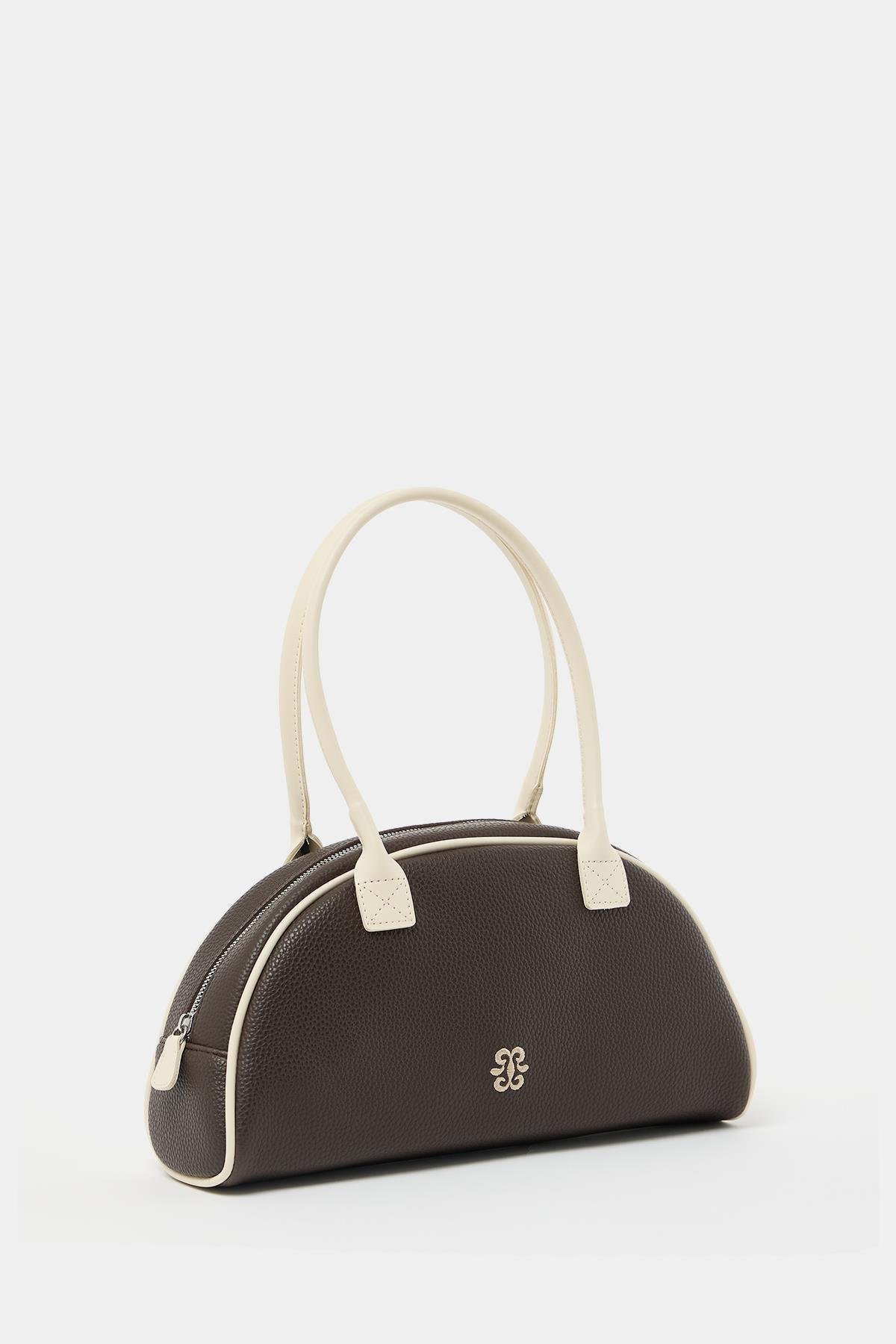 Retro El ve Omuz Çantası Kahverengi