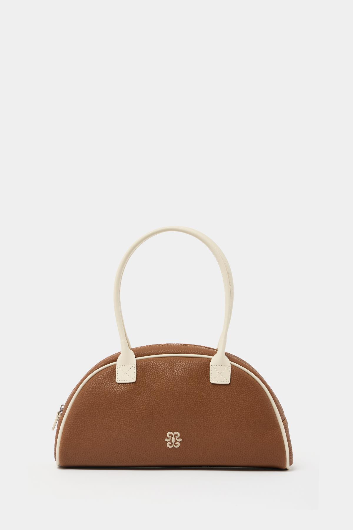 Retro El ve Omuz Çantası Taba