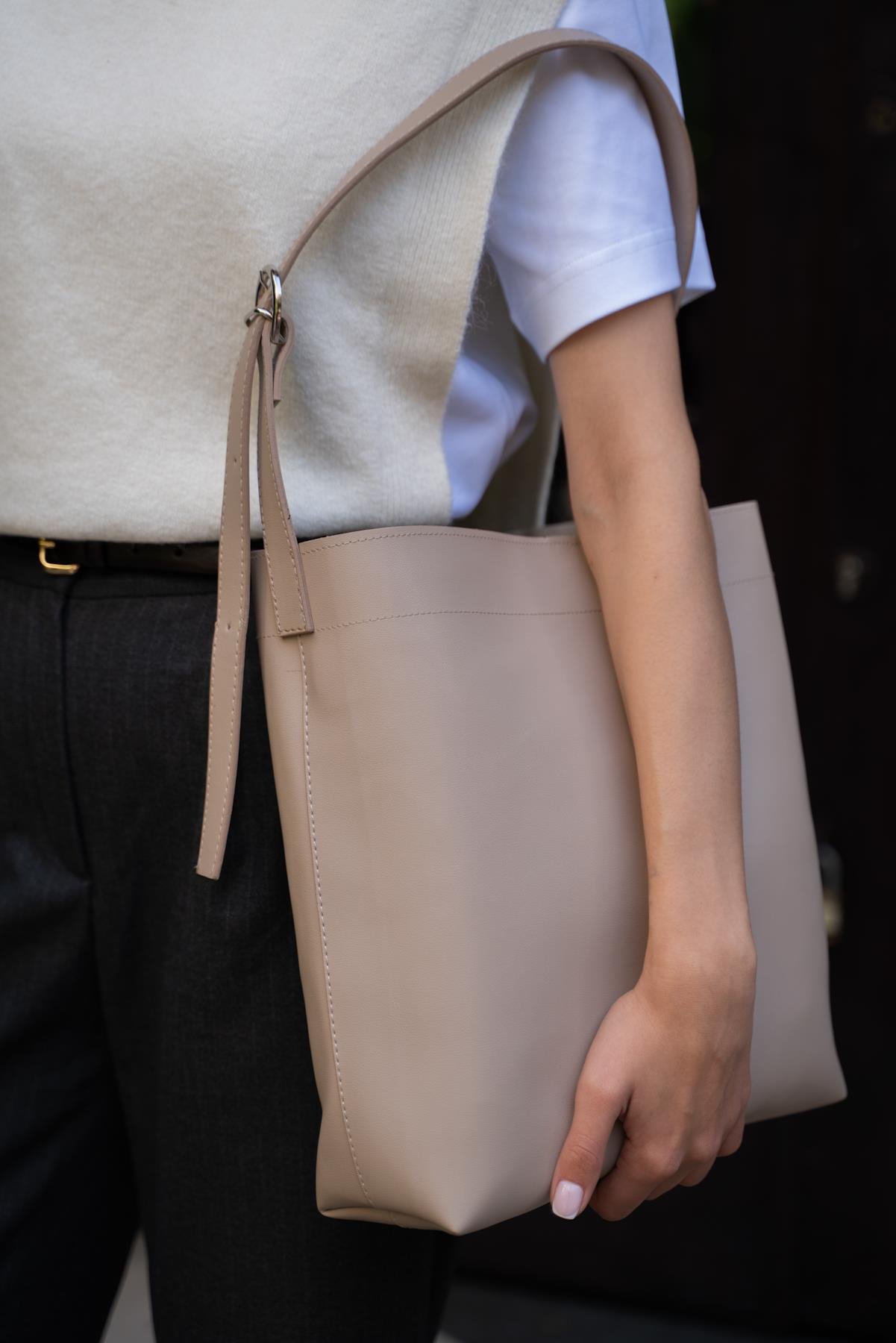 Vizon Kadın Kısa Saplı Shopper Çanta