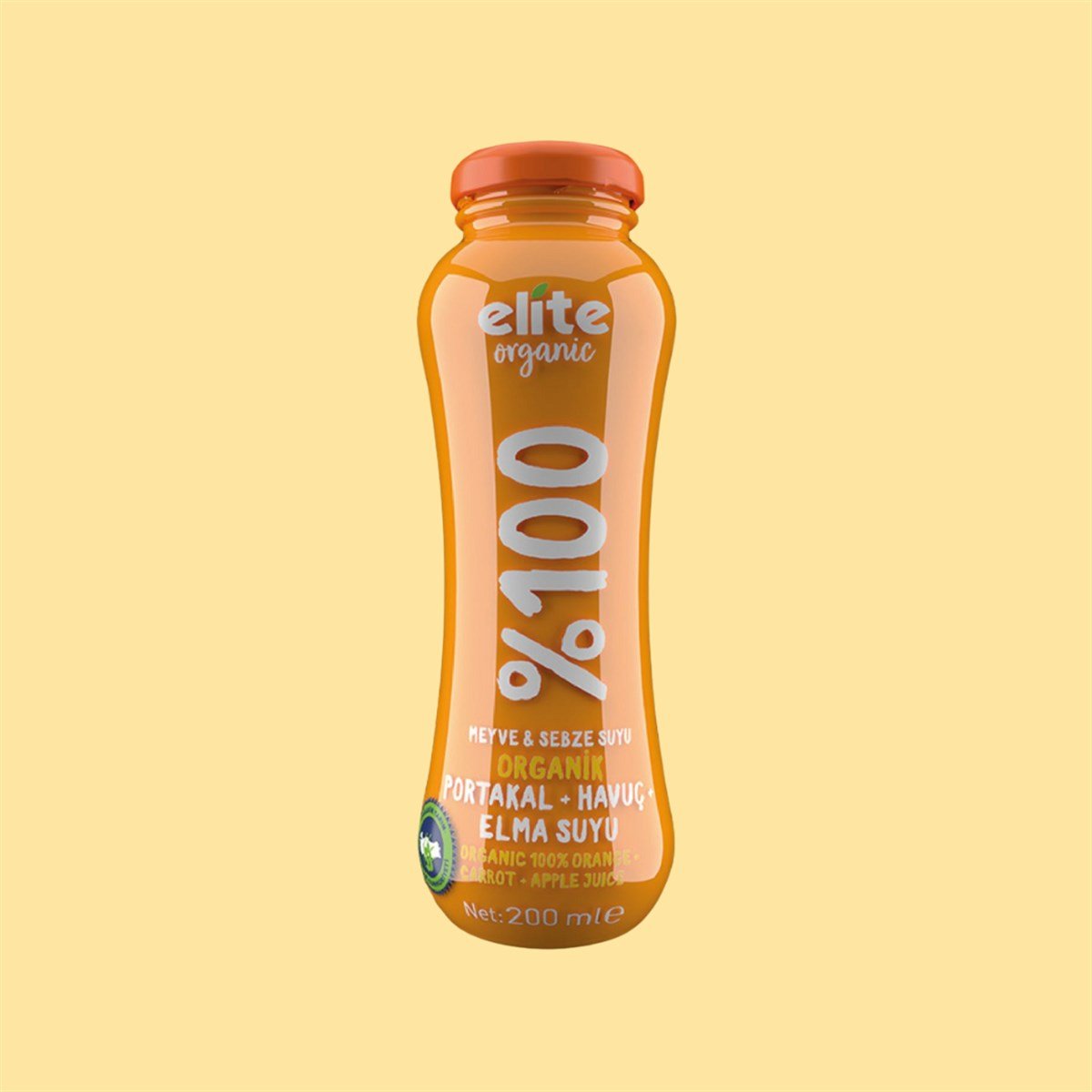 ELİTE ORGANİK Elma Portakal Havuç Suyu 200ML