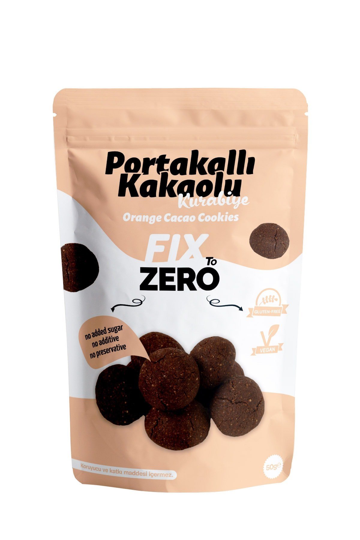 FİX TO ZERO Glutensiz Kakaolu Kurabiye 50Gr