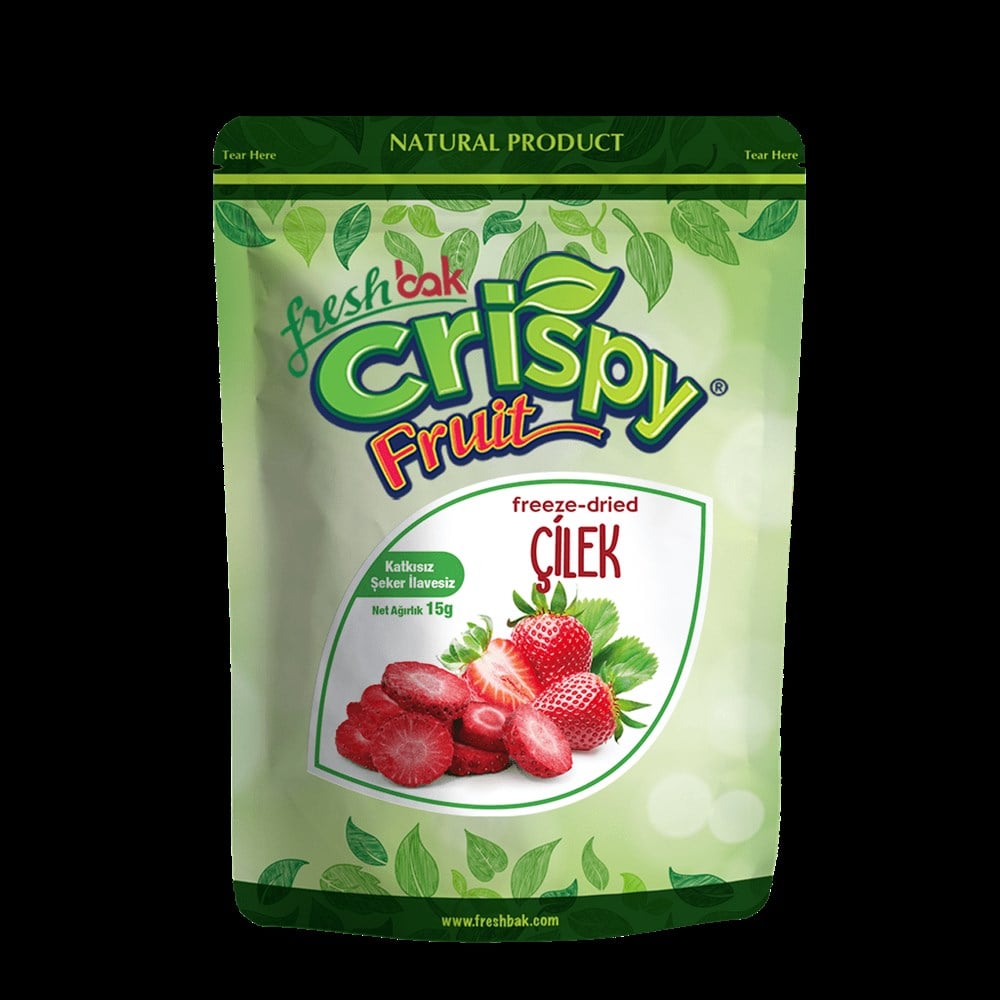 FRESHBAK Freeze Dried Çilek 15 gr / Çıtır Meyve Cipsi