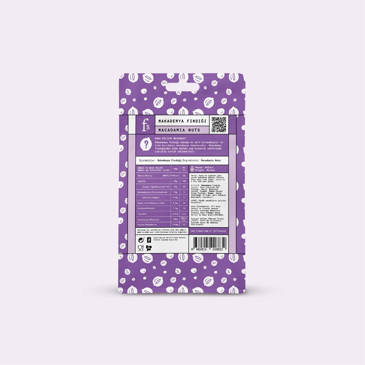 FROPIE Makadamya Fındığı 75 gr