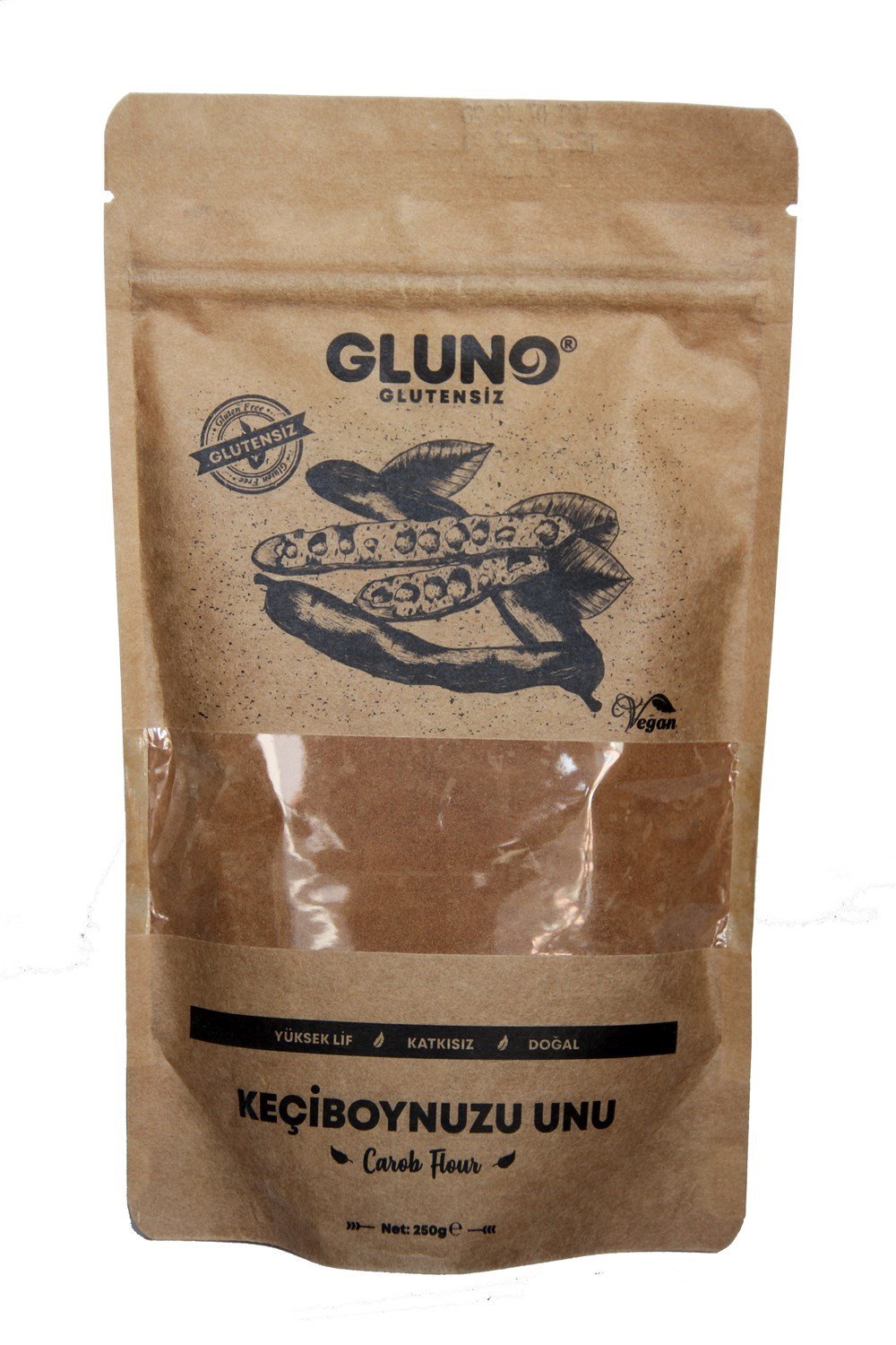 GLUNO GLUTENSİZ Keçiboynuzu Unu 250 Gr