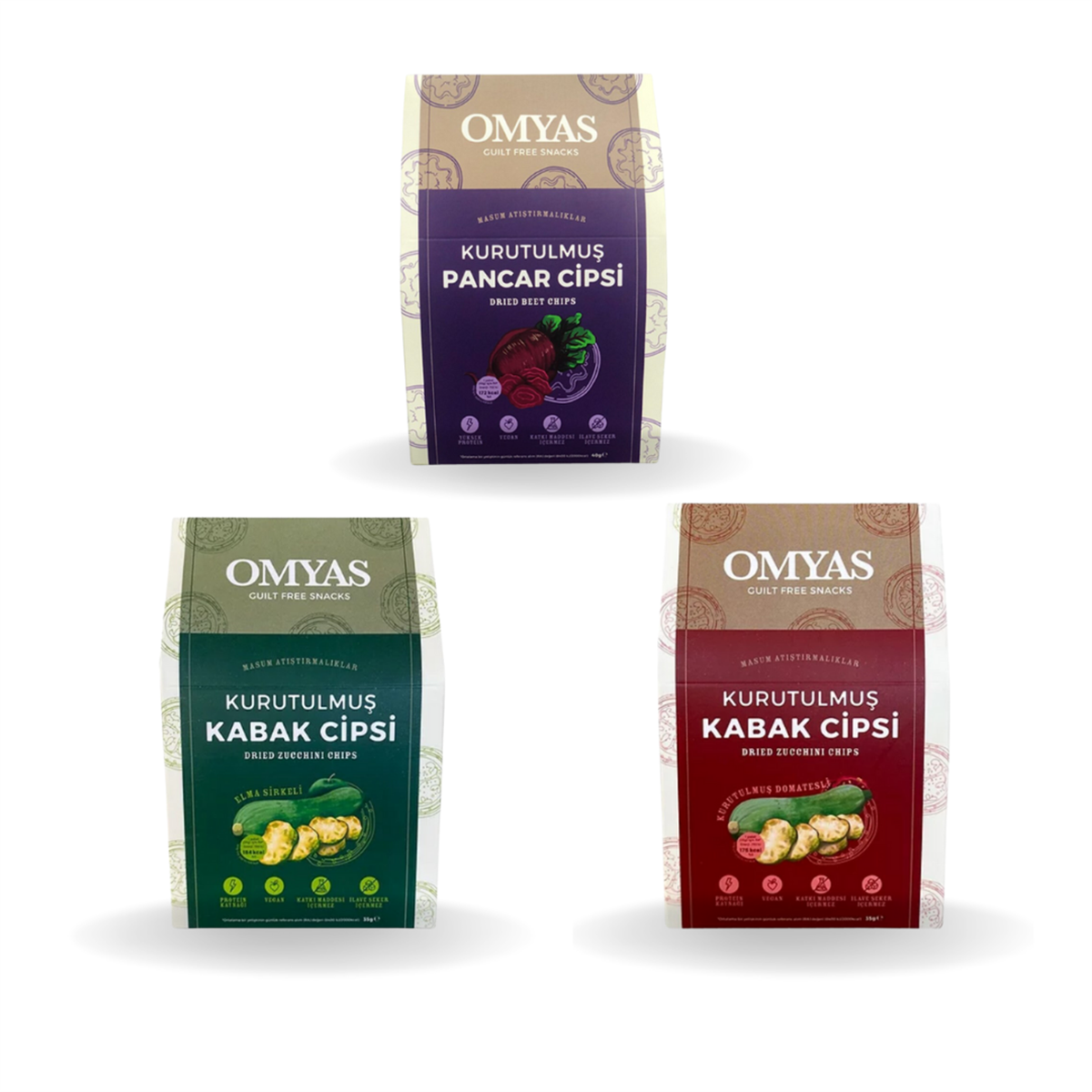 OMYAS 3'lü Kurutulmuş Cips Paketi