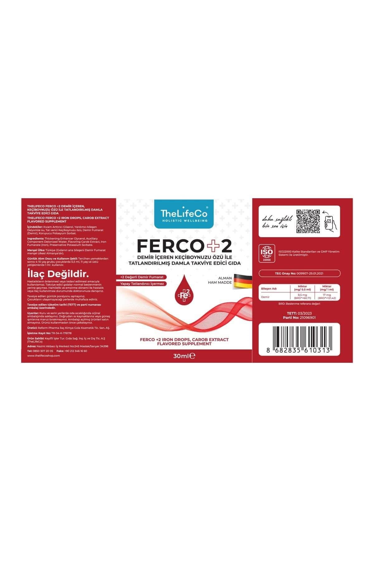 TheLifeCo Ferco +2 Değerlikli Demir Damlası