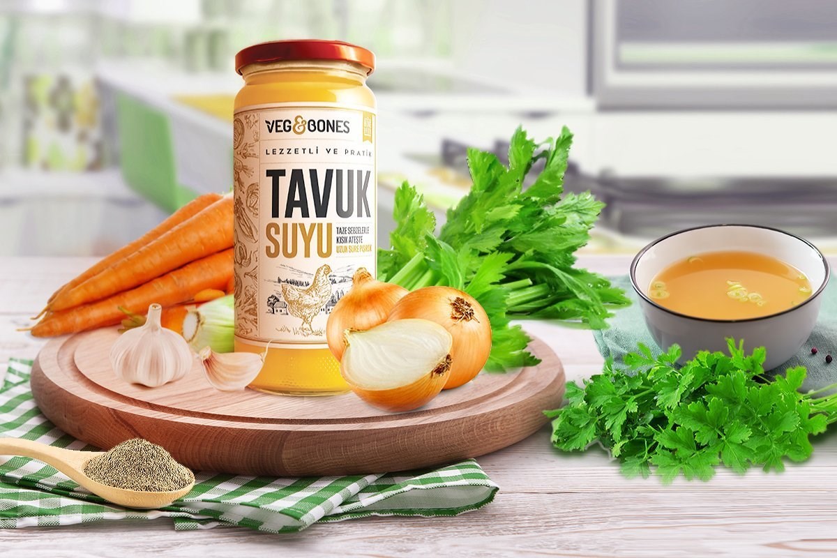 VEG&BONES Tavuk Suyu % 100 Doğal 480 Ml