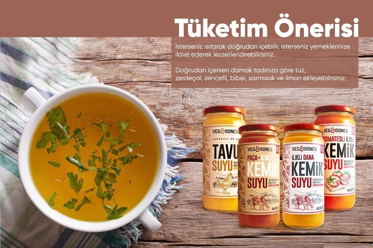VEG&BONES Tavuk Suyu % 100 Doğal 480 Ml