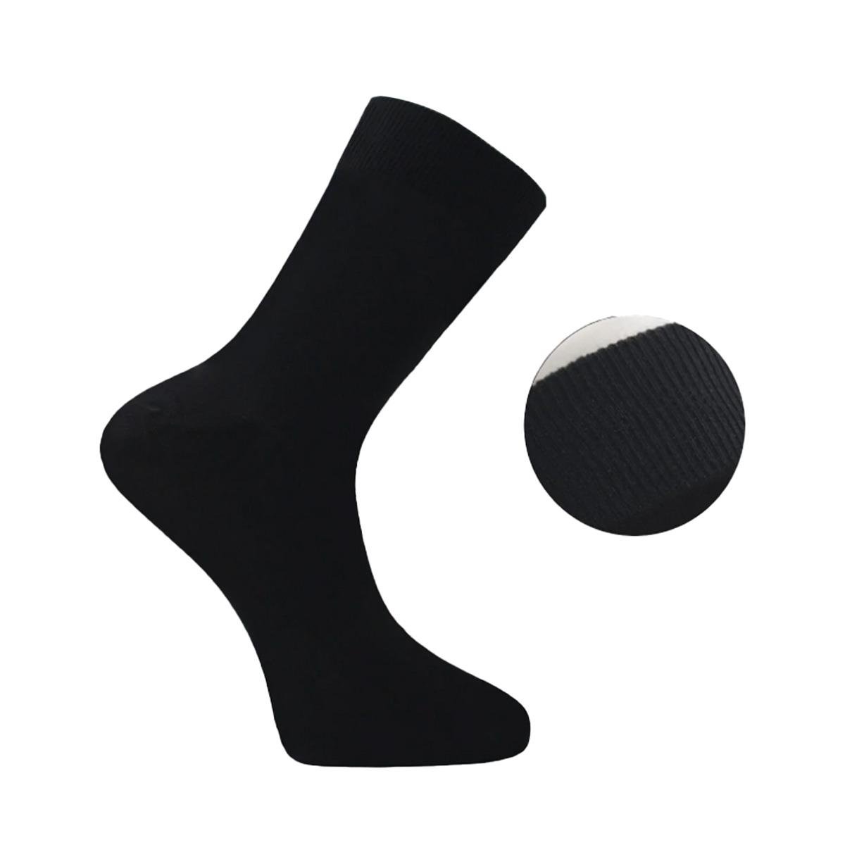 3 Çift Siyah Erkek Dikişsiz Bambu Çorap İnce Model