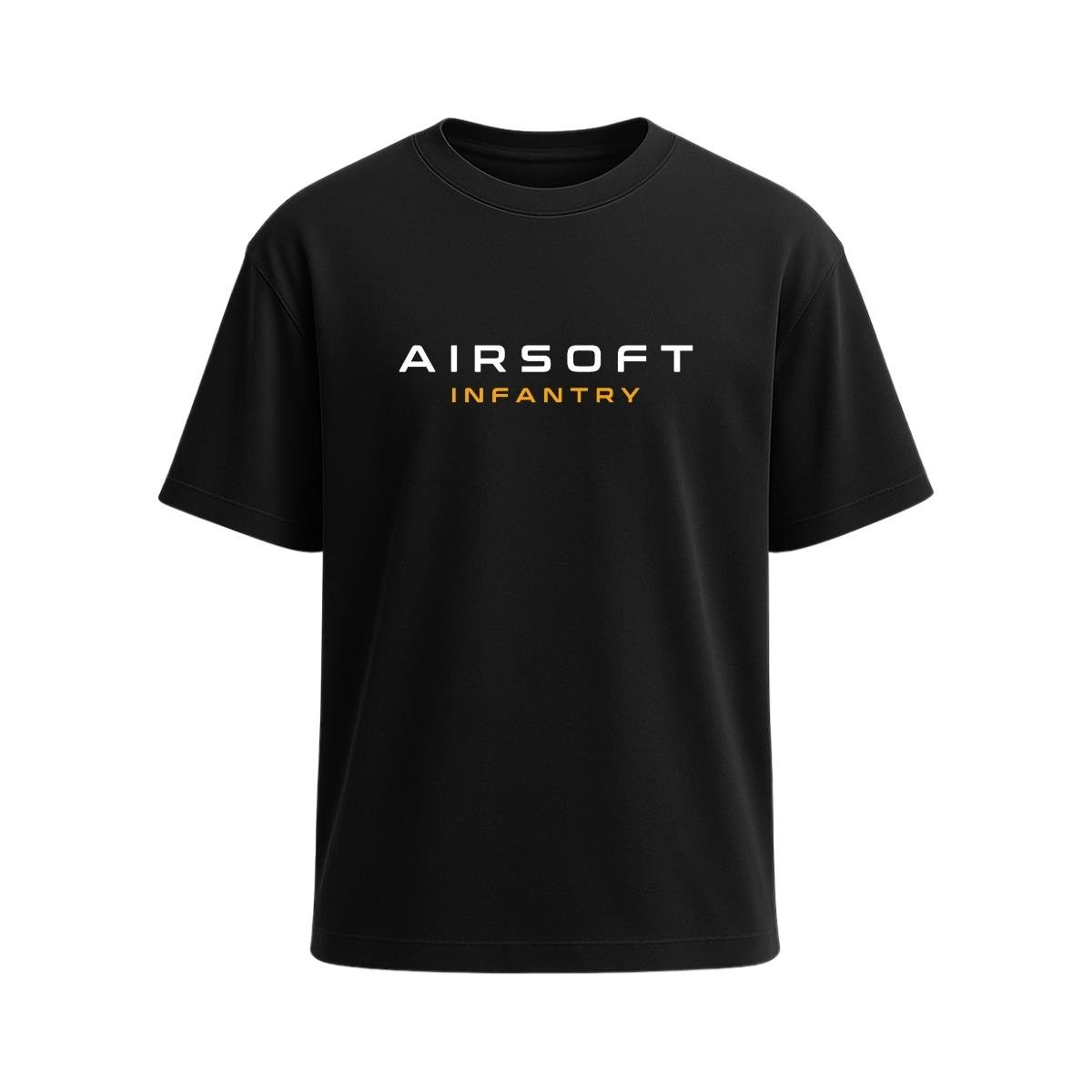 Airsoft İnfantry Sırt Baskılı Tişört Siyah