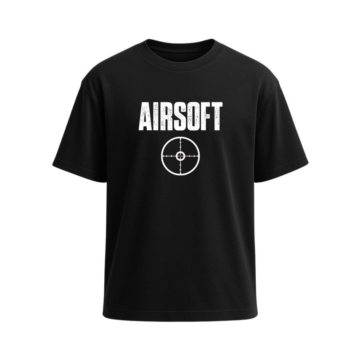 Airsoft Squad Baskılı Tişört Siyah