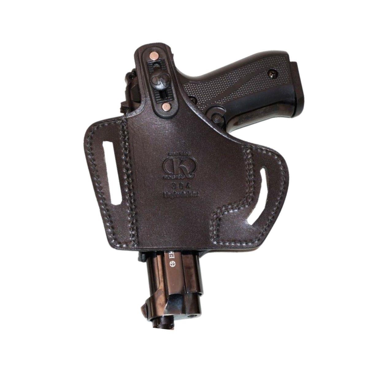 Beretta F 92 Deri Tabanca Kılıfı Siyah Baskılı Açık