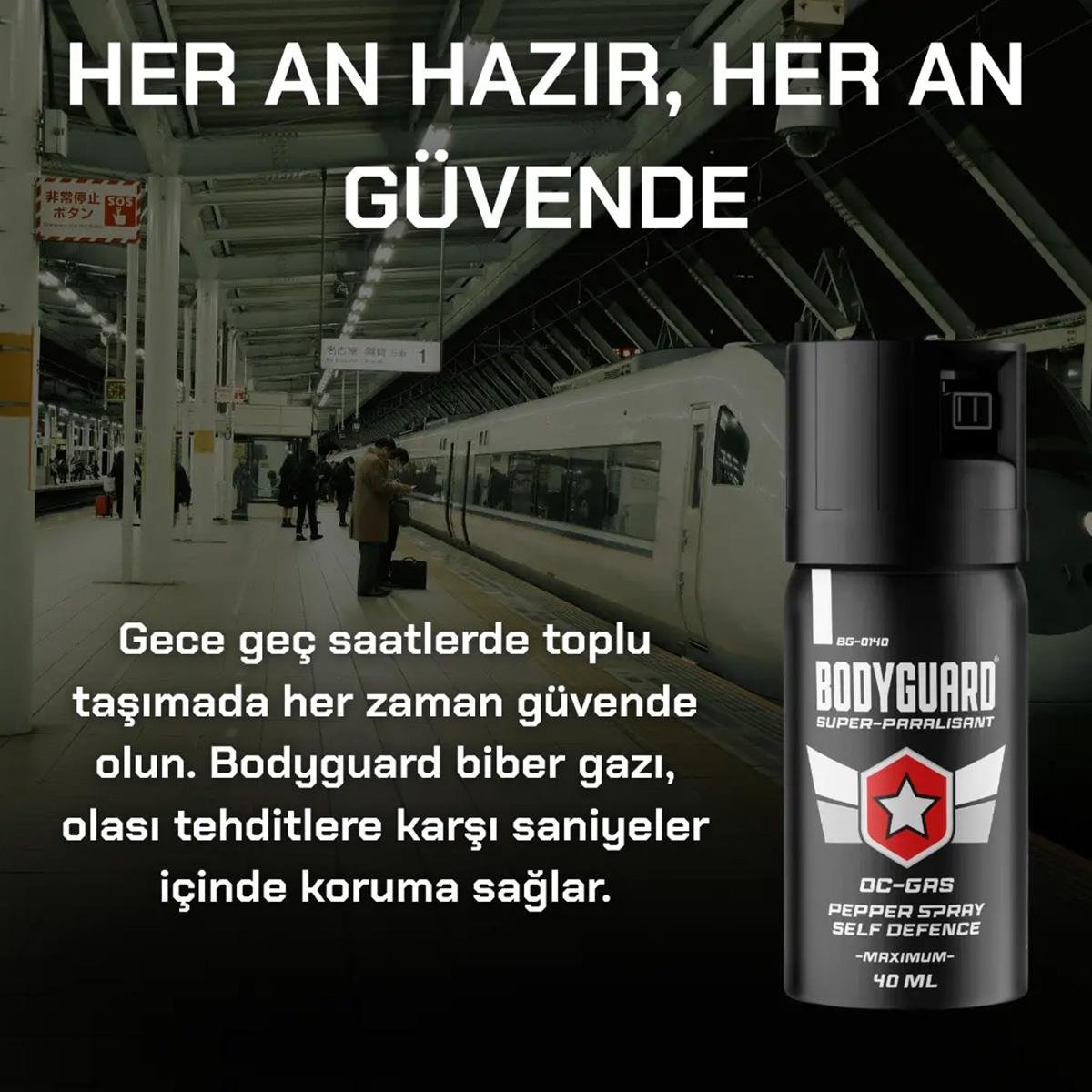 Bodyguard Biber Gazı 40ml 3 Adet Orijinal