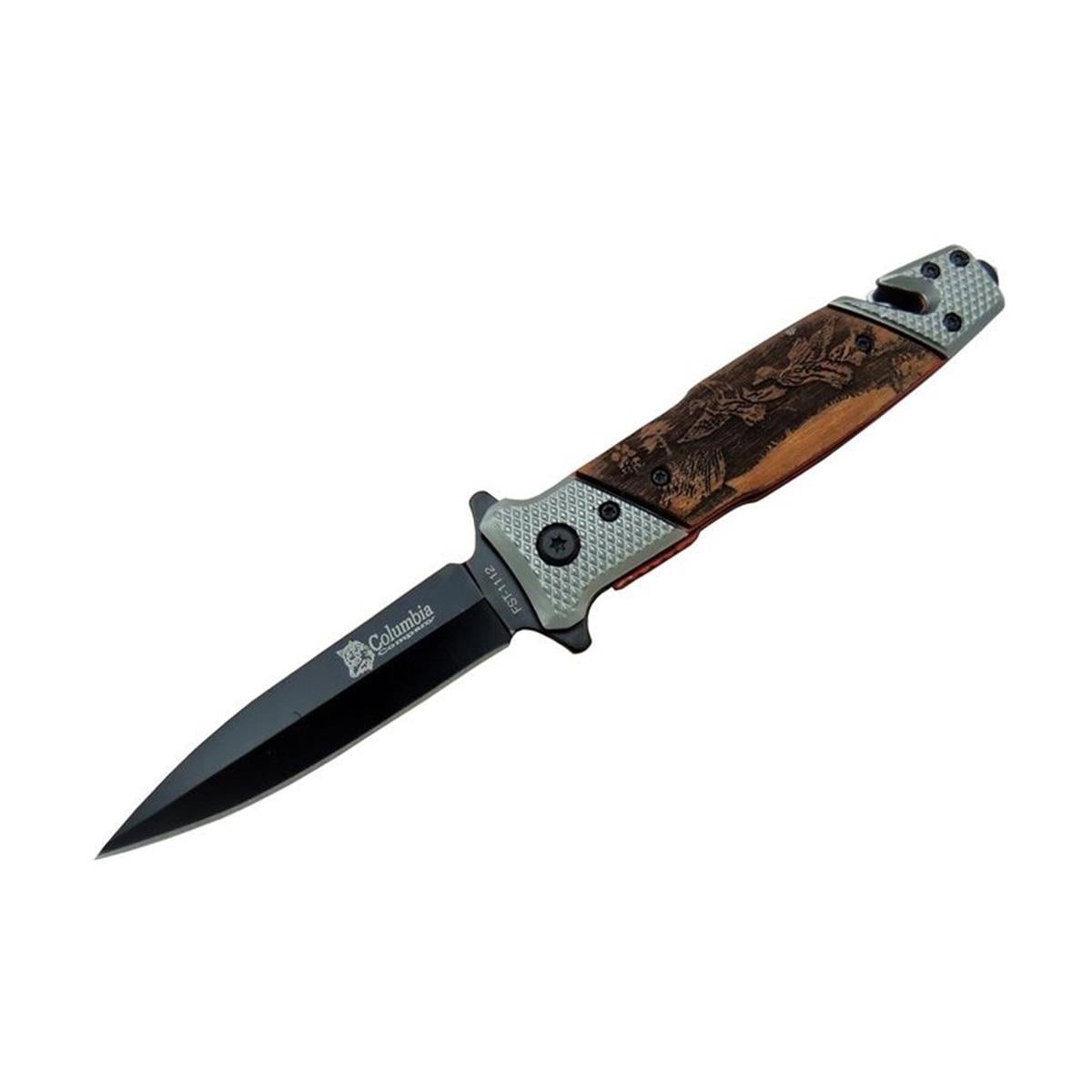 Columbia Kurtarma Çakısı Siyah 21cm