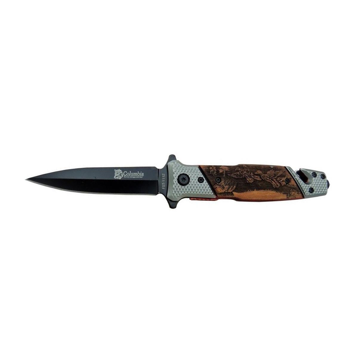 Columbia Kurtarma Çakısı Siyah 21cm