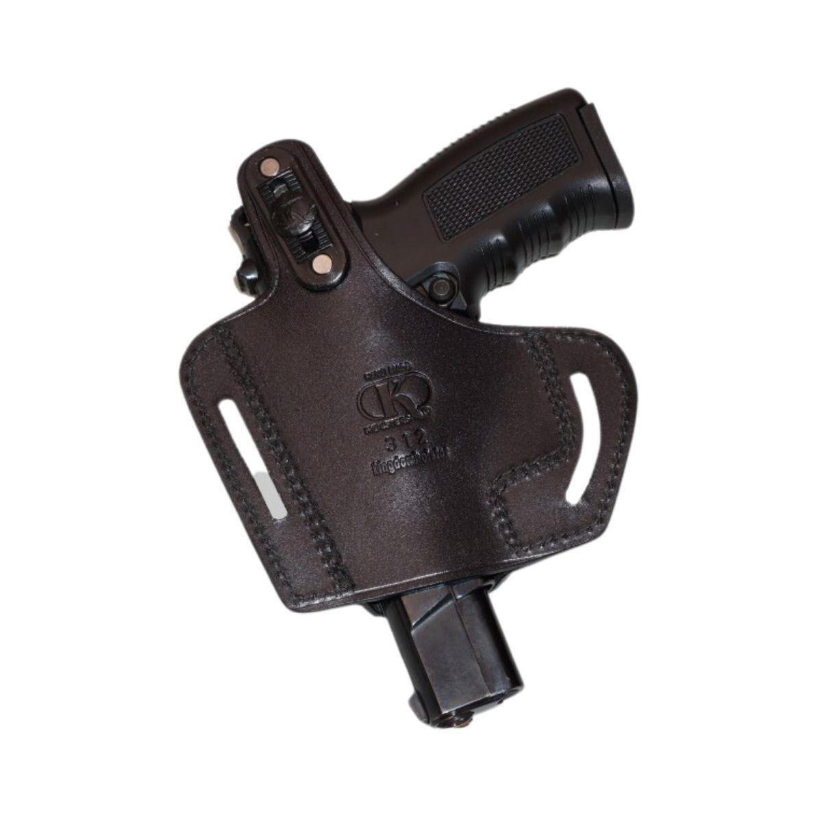 Cz 75 Deri Tabanca Kılıfı Siyah Baskılı Açık