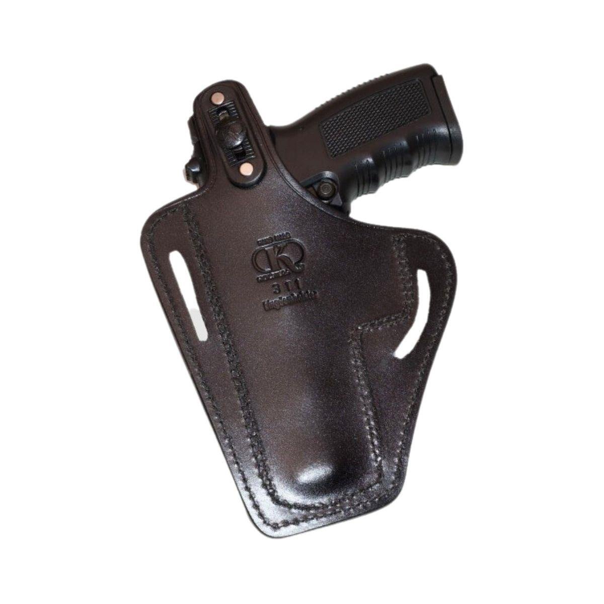 Cz 75 Deri Tabanca Kılıfı Siyah Baskılı Kapalı