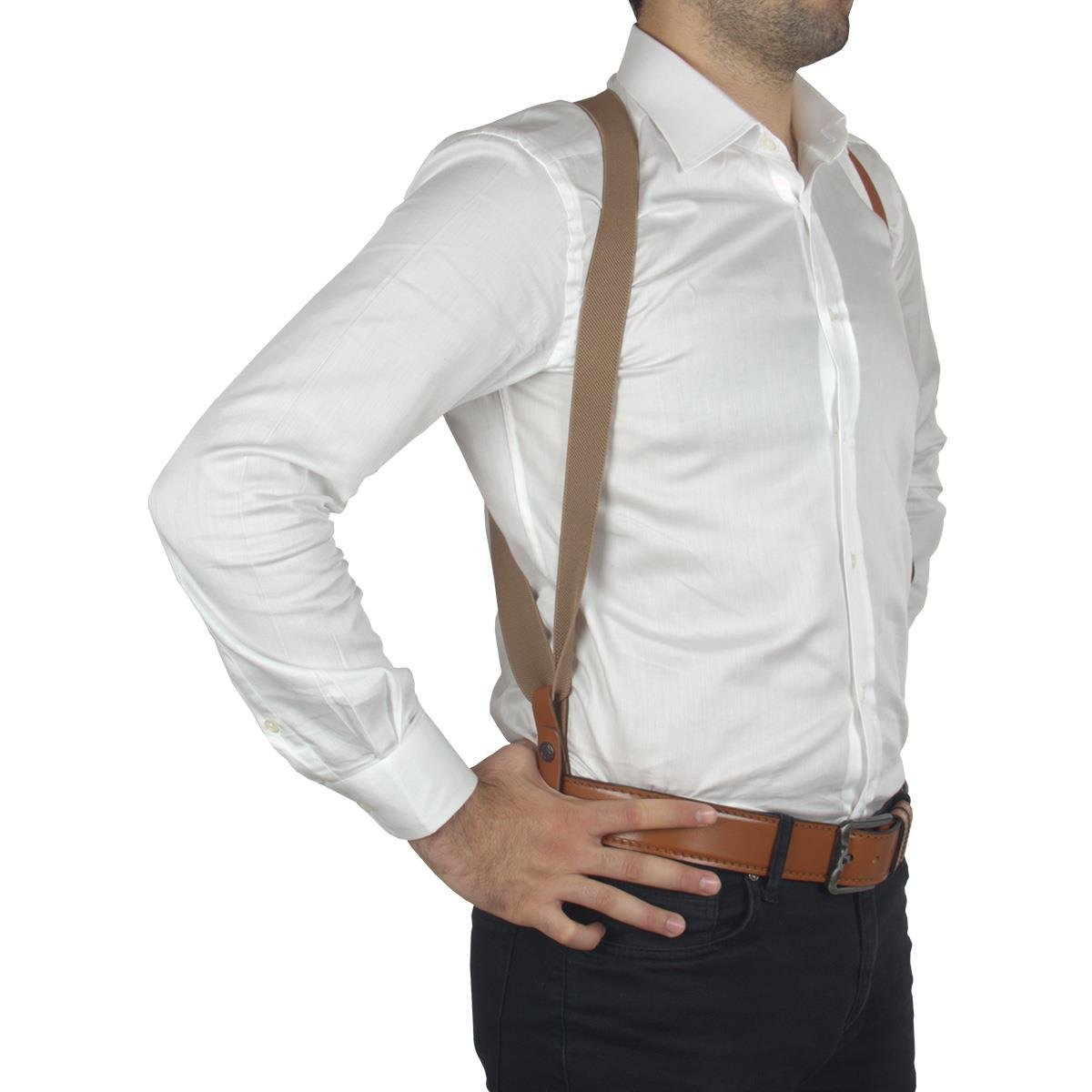 Dik Desenli Deri Koltuk Altı Tabanca Kılıfı Taba-Universal